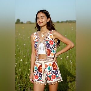 Floral printed Two-Piece Set